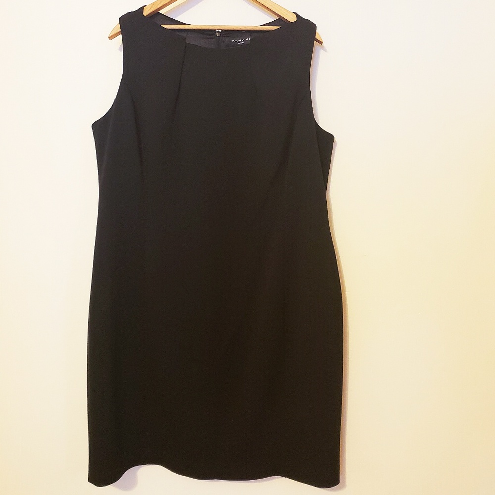 Tahari Woman Black Sheath Dress